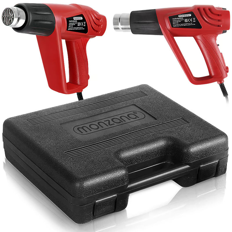 Monzana Heißluftpistole 2000 Watt mit Zubehör und Koffer in Rot-Schwarz-Multicolor - Bild 5
