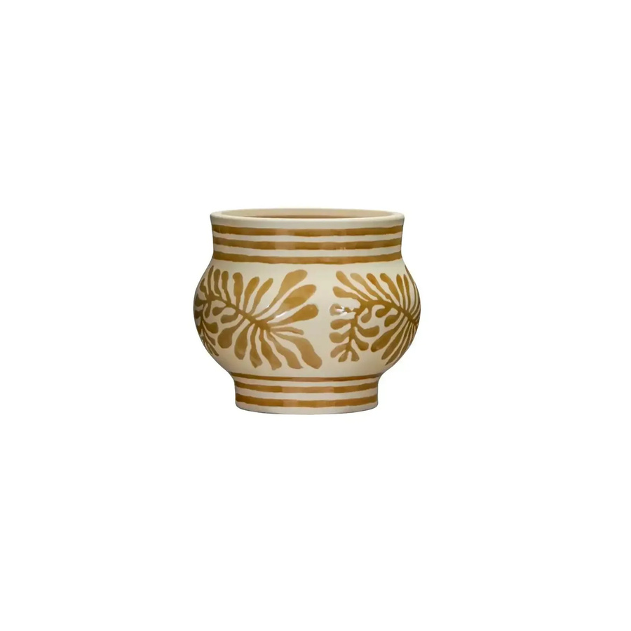 House Doctor Ivy Blumentopf aus Keramik in Beige, Durchmesser: 23 cm - Bild 1