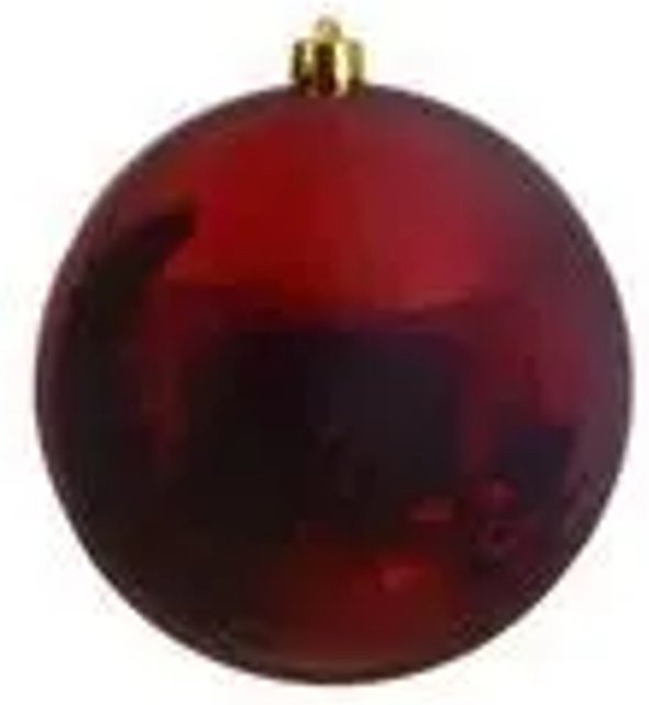 Rote Weihnachtsbaumkugeln aus Polystyrol von Decoris, Durchmesser: 14,0 cm - Bild 1