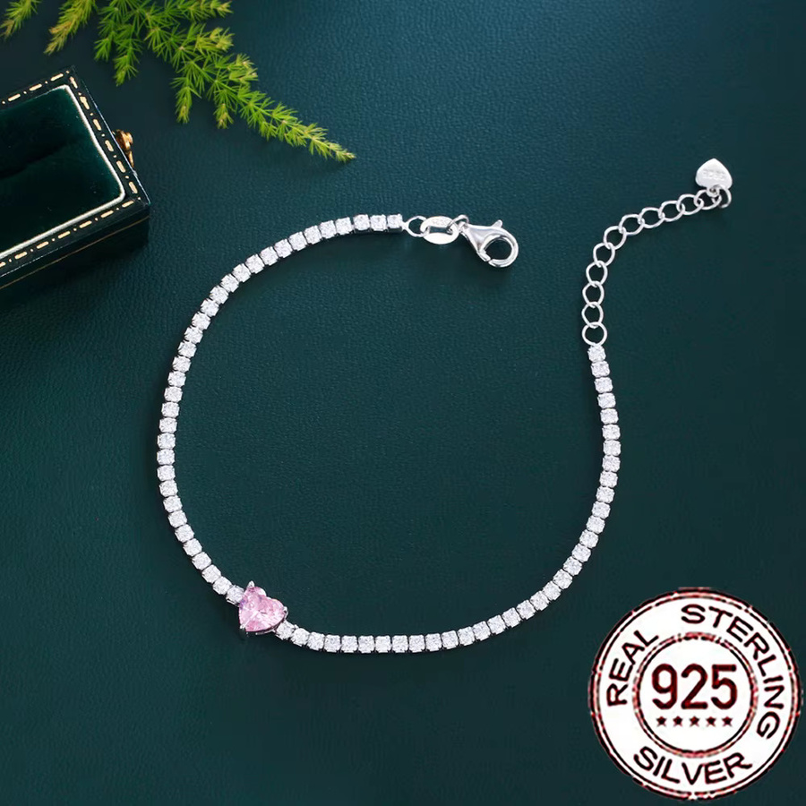 CWWZircons Tennis-Armband, 925 Silber, Zirkonia, Damen - Bild 2