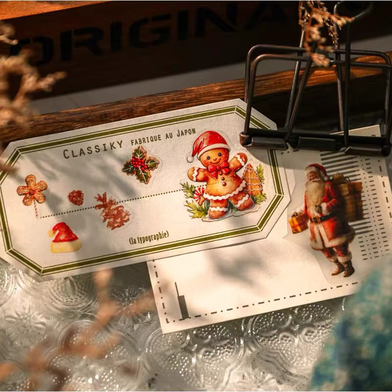 Hobbisland Vintage Weihnachten Rub on Aufkleber für Junk Journal und Scrapbooking, Multicolor - Bild 3
