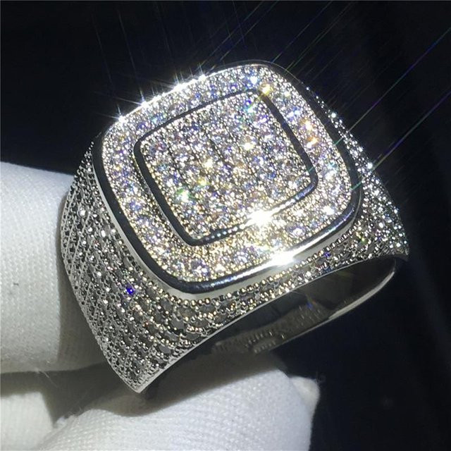 POMOiii Ring, Silber, Zirkonia, Herren - Bild 1