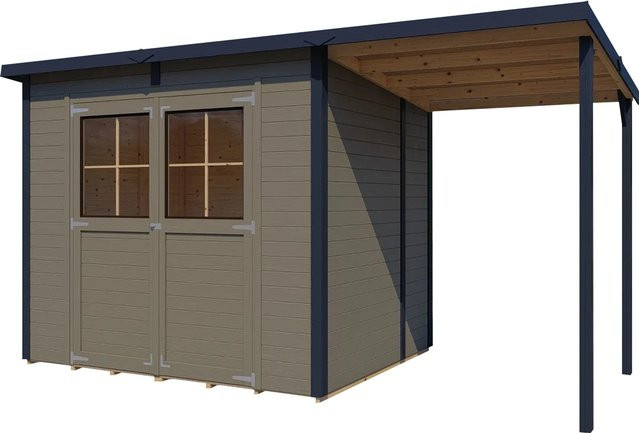 Bertilo Gerätehaus Castano 3 Plus aus Fichte in Beige B: 385 cm, T: 180 cm - Bild 1