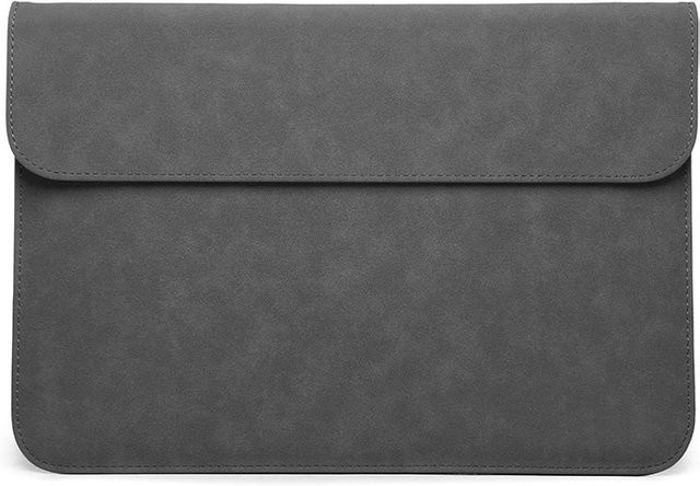 Laptoptasche aus PU Leder für Apple MacBook Air 13, Air 15 sowie MacBook Pro 14 und 16 Zoll in Grau - Bild 1