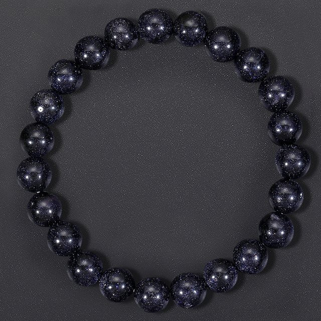 SANSWL Armband, blauer Sandstein, Perlen, 8 mm, Unisex - Bild 1