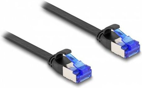 Delock 80174 RJ45 Patchkabel CAT 6a U/FTP Ethernet LAN Schwarz, Länge: 0,50 m - Bild 1