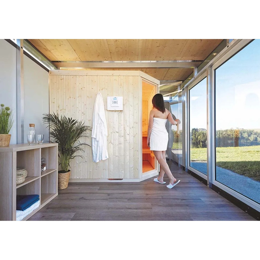 Biohort Saunamodul CasaNova für Nebengebäude aus skandinavischer Fichte mit Türanschlag rechts - Bild 2