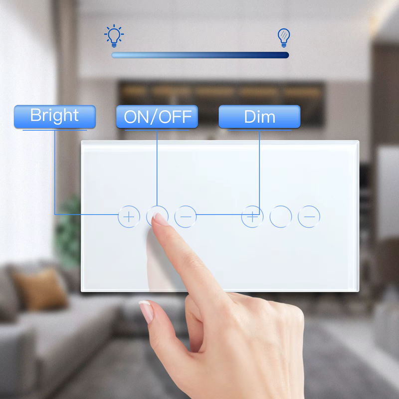BSEED EU Standard LED Touch Lichtschalter mit Wanddimmer aus Kristallglas in Gold - Bild 3
