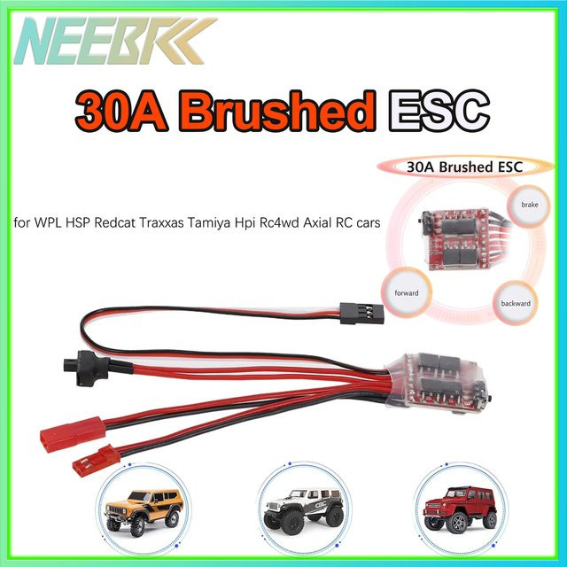 NEEBRC Bürstenmotor-ESC Vorwärts-Rückwärts-Bremse, Zweiwege-Geschwindigkeitsregler für RC Mini Auto Boot - Bild 1