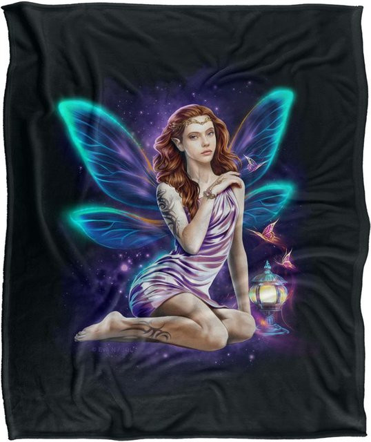 JQ Licensing Silky Fairy Supersoft Decke in Schwarz, One Size - Bild 1