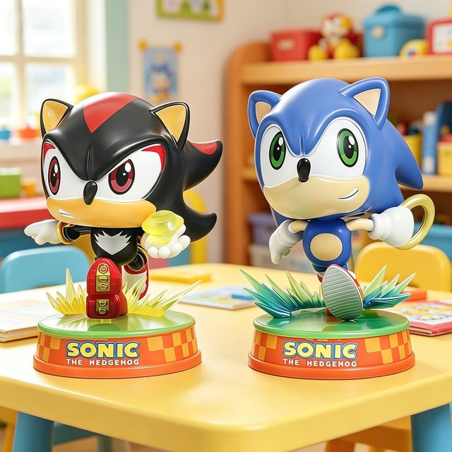 Sega Sonic & Shadow The Hedgehog Figur, Sammlermodell, Kunststoff - Bild 1