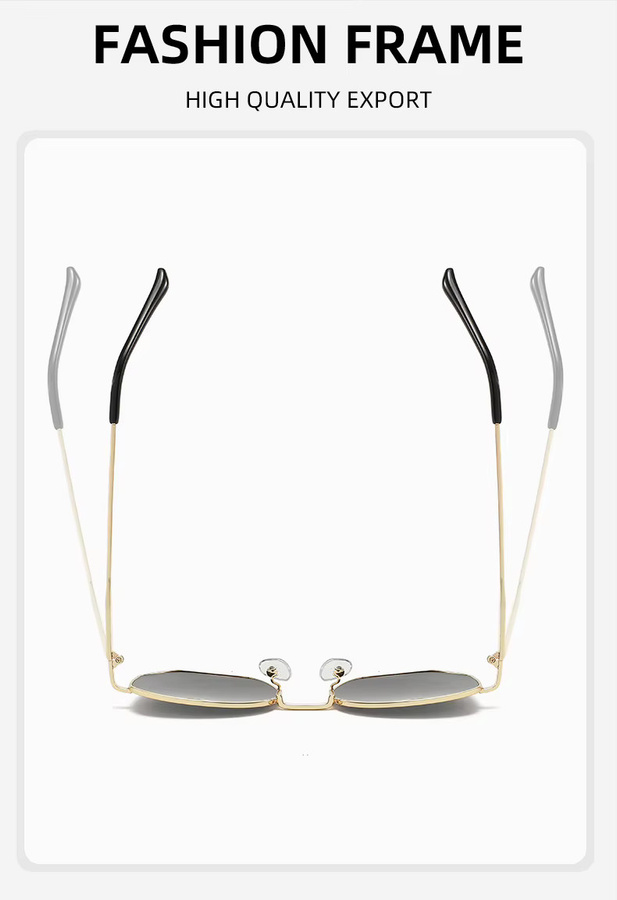 TWOOO Sonnenbrille, hexagonal, Metall, Vollrand, Gold, Unisex - Bild 6
