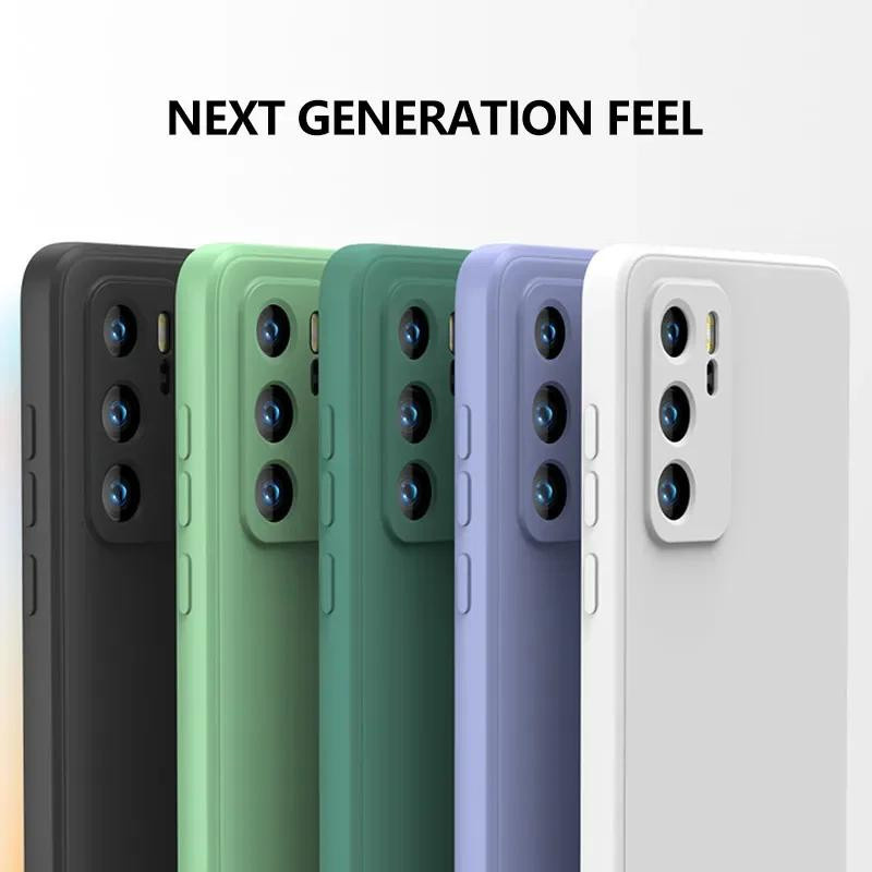 Weiche Flüssigsilikon Schutzhülle für Huawei P40 P30 P20 Pro Mate 40 30 20 und Honor 10 Lite mit Kamera-Sturzschutz - Bild 2