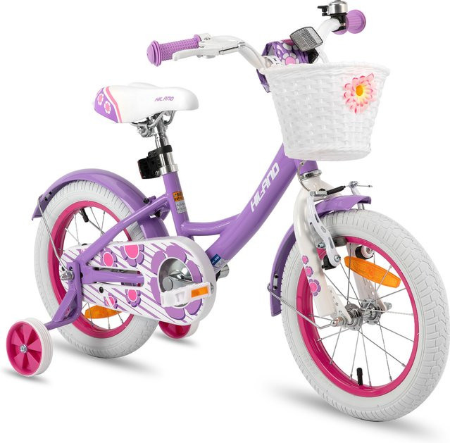 Hiland Kinderfahrrad, Mädchenfahrrad, mit Korbstabilisatoren - Bild 1
