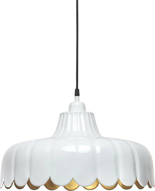 PR Home Wells Pendelleuchte Blumen Design Weiß Gold E27, B: 45 cm, H: 160 cm - Bild 1