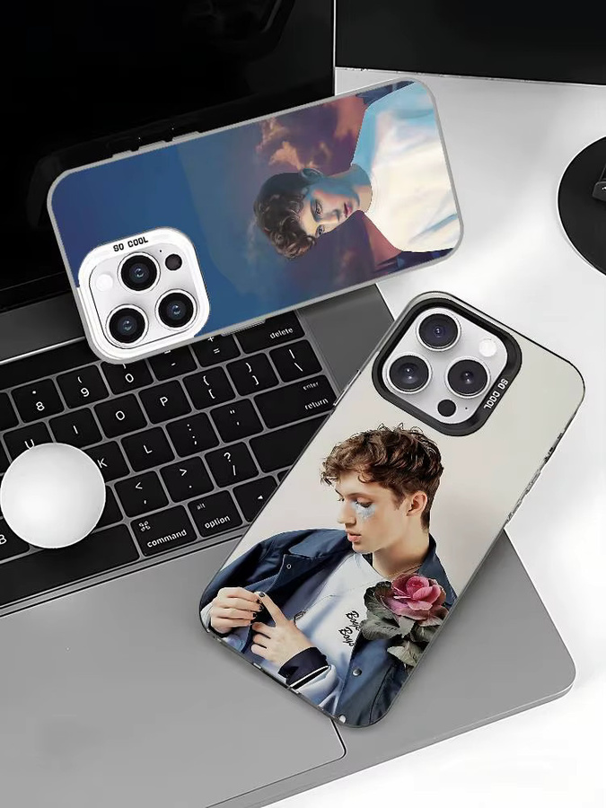 Singer T-Troye S-Sivan Handyhülle für iPhone 17 16 15 14 13 12 11 Pro Max Plus, stoßfeste Rückseite, Farbe Silber/Multicolor - Bild 7