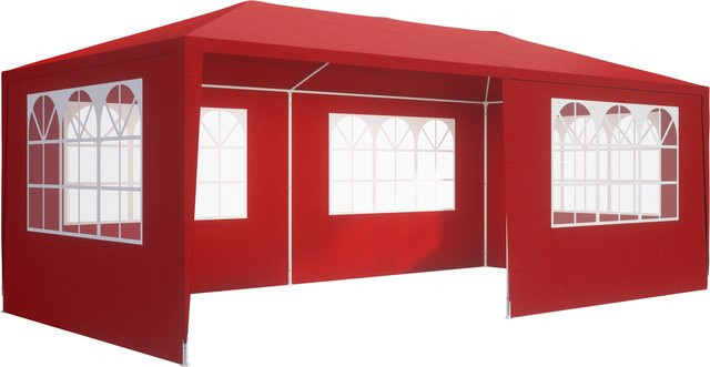 Festzelt Rimini in Rot mit UV-Schutz 50+ Maße: B: 6 m, T: 3 m - Bild 1