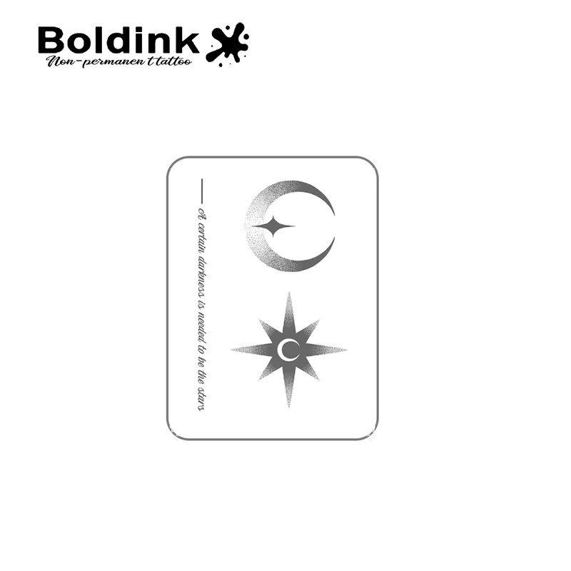 Boldink Temporäres Tattoo Sterne und Mond, Unisex, wasserfest - Bild 3