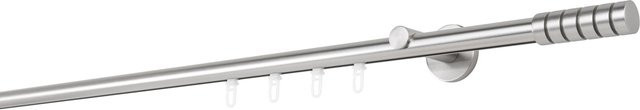 ONDECO 1-läufiges Profil mit Wandträger und Endstück Rillcube in Edelstahl-Optik, Länge: 340 cm, Durchmesser: 20 mm, Wandträger-Abstand: 6,5 cm - Bild 1