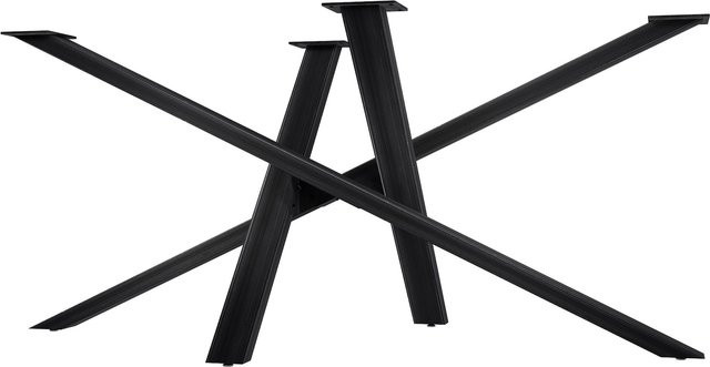 CLP Tischbeine Finney aus Metall in Schwarz, pulverbeschichtetes Stahl-Tischgestell für DIY-Esstische, Höhe: 72 cm - Bild 1