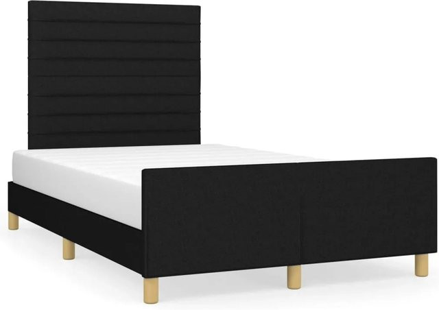 vidaXL Bettgestell mit Kopfteil in Schwarz aus Stoff und Holz, Modell 21349938 - Bild 1