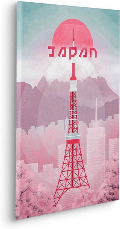 Komar Canvasbild Vintage Travel Japan Wandbild in Querformat, Mehrfarbig, B: 60 cm, H: 40 cm - Bild 1
