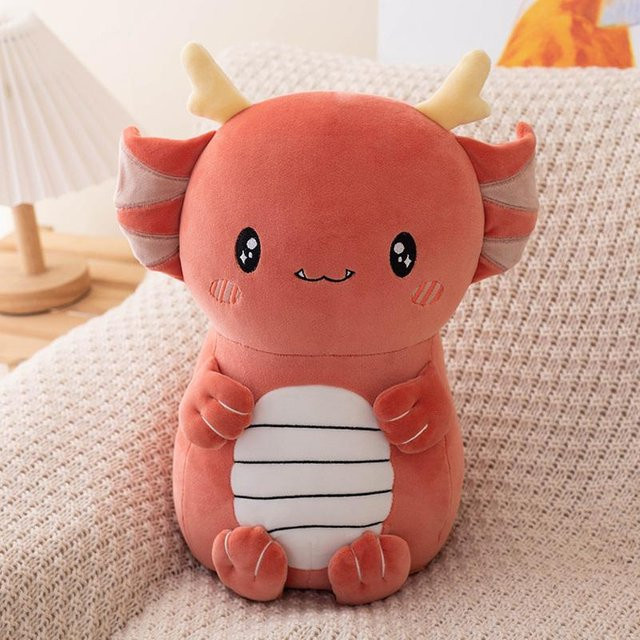 Yiran Health & Beauty Kawaii Cartoon Drachen Plüschtier, 35cm, Rosa/Pink - Bild 1