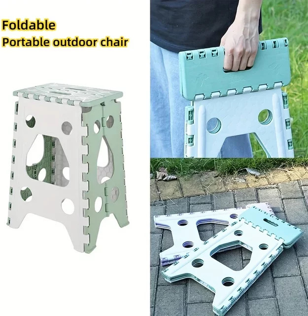 LIUSHADUOLA Klappbarer Hocker Tragbarer Klappstuhl für Outdoor-Aktivitäten, Camping und Angeln - Bild 1