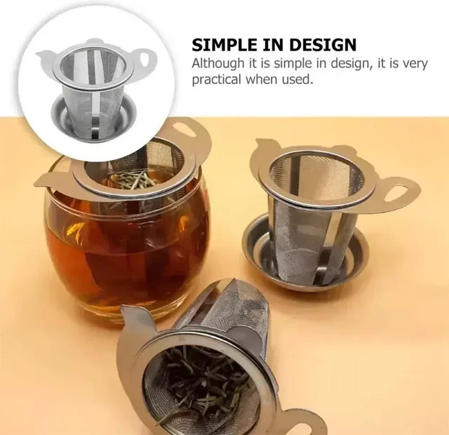 Edelstahl Teefilter in Teekannenform für Tee, Kräuter und Gewürze, Silber - Bild 1