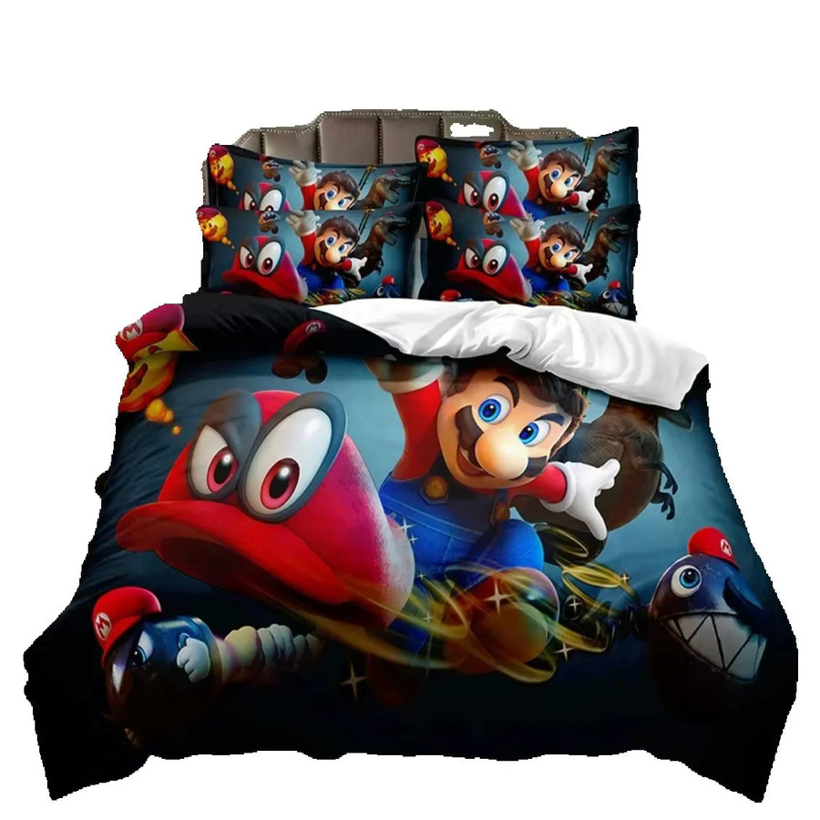 Beast Kingdom Game Super Bros Bettwäsche-Set mit Bettbezug und Kissenbezug, Mehrfarbig - Bild 2