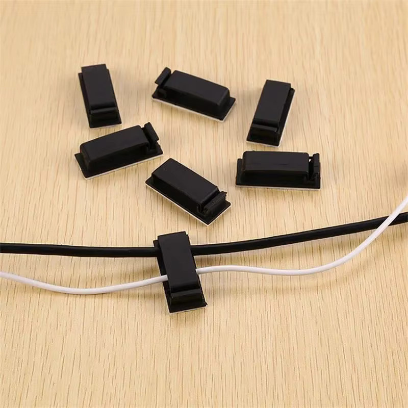 10 Stück Viesrita USB-C Kabel-Organizer in Schwarz, selbstklebende Kabelmanagement-Klemmen und Drahthalter für Zuhause und Büro - Bild 4