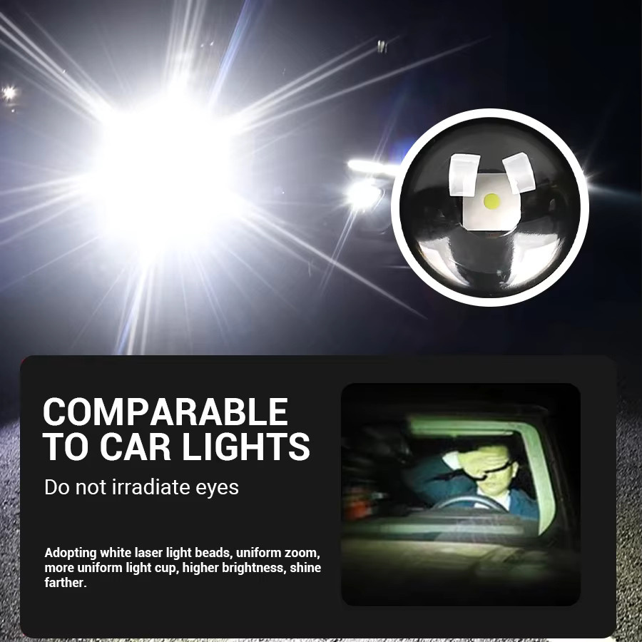 KDULIT Ultrahelle LED-Taschenlampe in Schwarz, wiederaufladbare taktische Lampe mit Zoom und 6 Modi für Outdoor, Camping und Notfälle - Bild 5