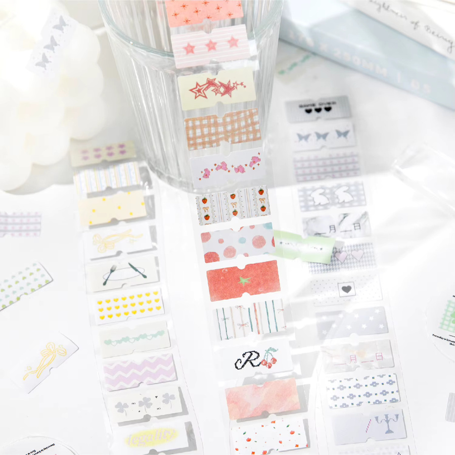 JIAMEI Washi Tape Wolken-Serie Kawaii Ins Design Multicolor Breite: 3 cm, Länge: 2 m - Bild 1
