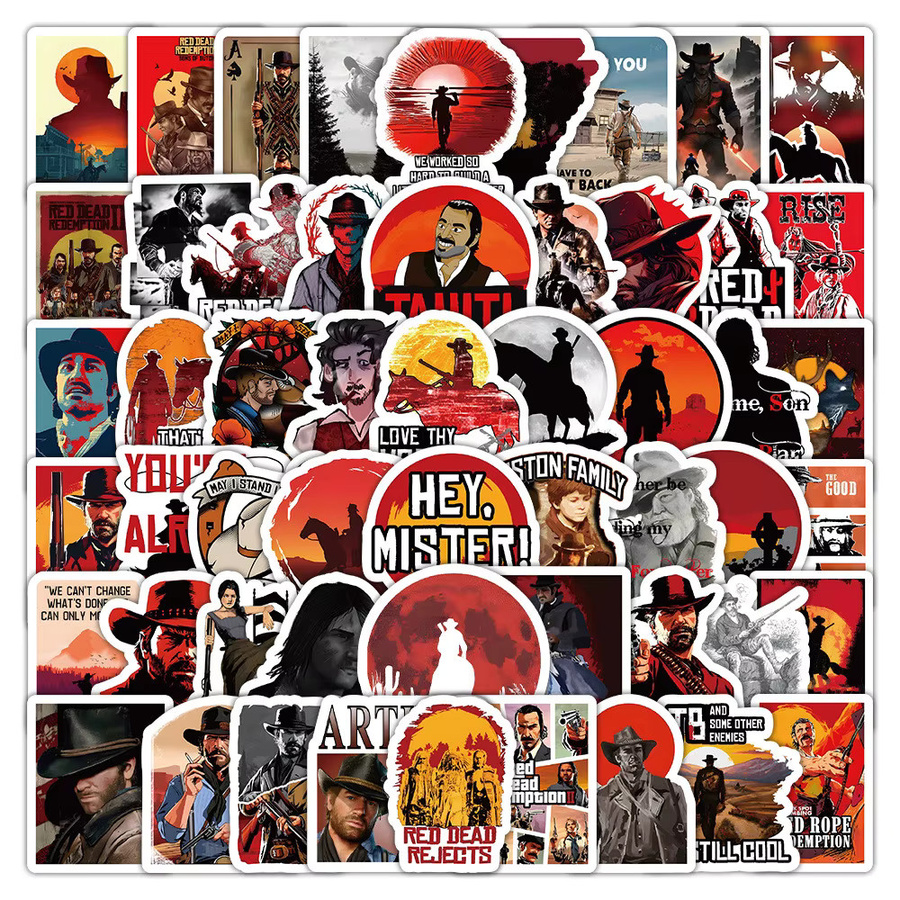 103-Blatt-Aufkleberrolle im Western-Stil aus wasserfestem Vinyl in Multicolour von Sticker Story Store - Bild 2