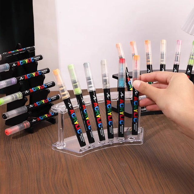 Transparenter Kunststoff Display-Halter mit 6 Slots für Stifte, Löffel oder Schmuck - Bild 1