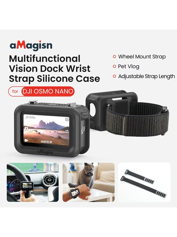 aMagisn Multifunktions-Erweiterungsband für DJI OSMO Nano mit Schutzhülle und Bildübertragungs-Funktion, Schwarz - Bild 7