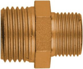 Schneider Electric Doppelnippel DN-G1a x G1 1/2a aus Messing in Gold - Bild 1