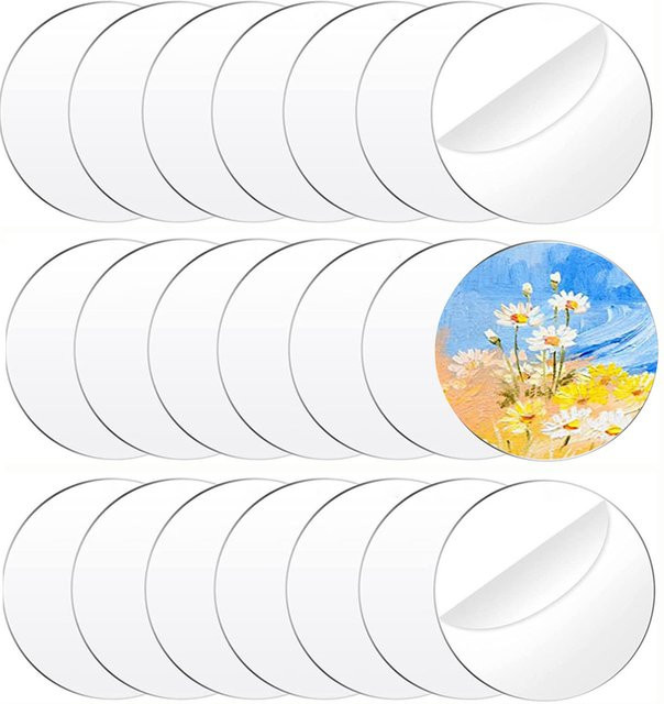 Transparente Acryl-Kreisrohlinge aus Plexiglas, 4 Zoll Durchmesser und 2 mm Stärke, runde Kunststoffplatten für DIY-Projekte und Handwerk - Bild 1