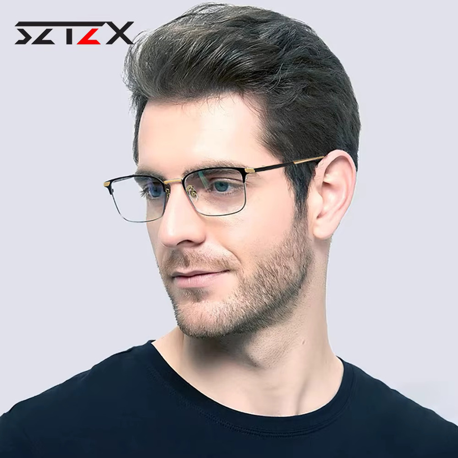 SZTZX Lesebrille Halbrahmen, rectangular, schwarz, Männer - Bild 2