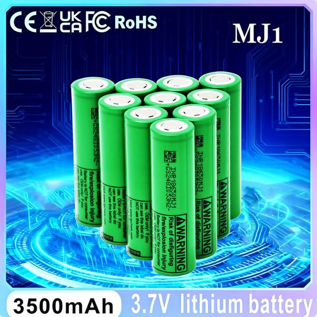 Hochleistungs Lithium-Ionen Akku 18650 MJ1 mit 3500mAh und 3,7V für Elektrowerkzeuge - Bild 1