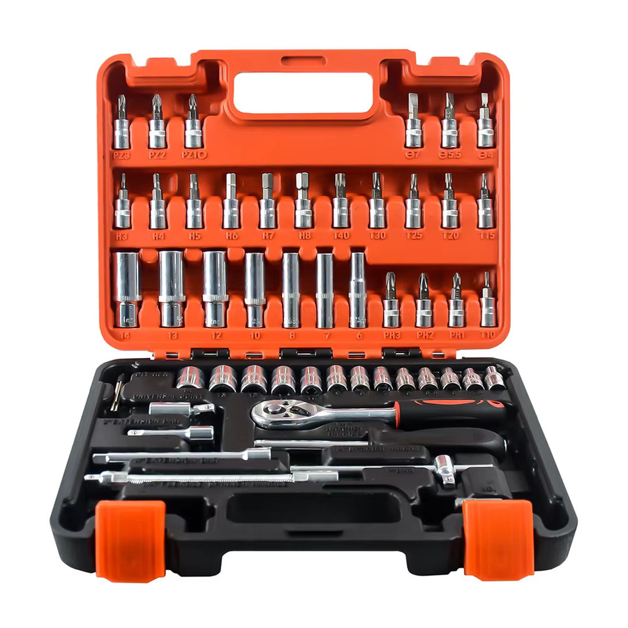 Podofo 53-teiliger 1/4-Zoll Steckschlüsselsatz mit Ratschengriff für Haushalt und professionelle Mechaniker - Bild 5