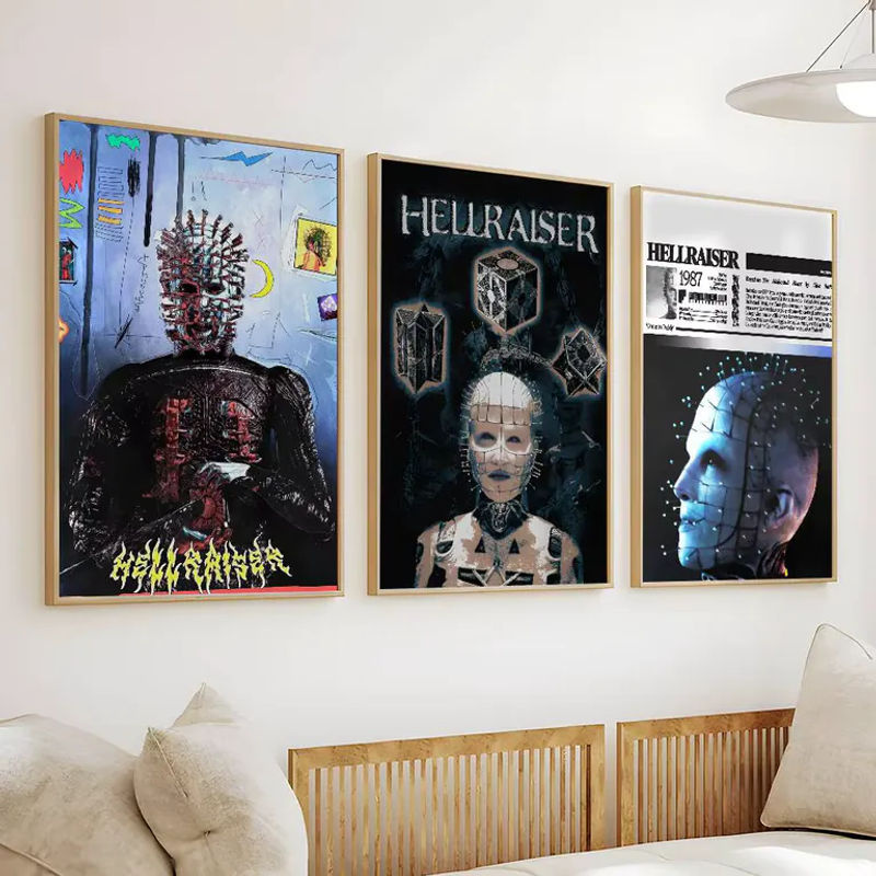 Klassisches Hellraiser Filmplakat als selbstklebender Wandaufkleber in Mehrfarbig, rechteckiges Wandbild für deine Raumdekoration - Bild 5