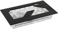 Alphacool Apex Distroplate Verteiler in Schwarz und Transparent für Custom Loop Systeme - Bild 1