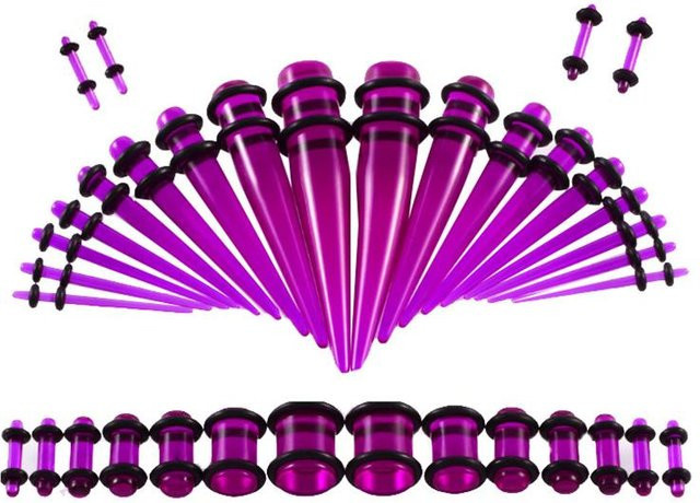 Fashionapple Ohrdehnungs-Set Acryl, violett, Damen - Bild 1