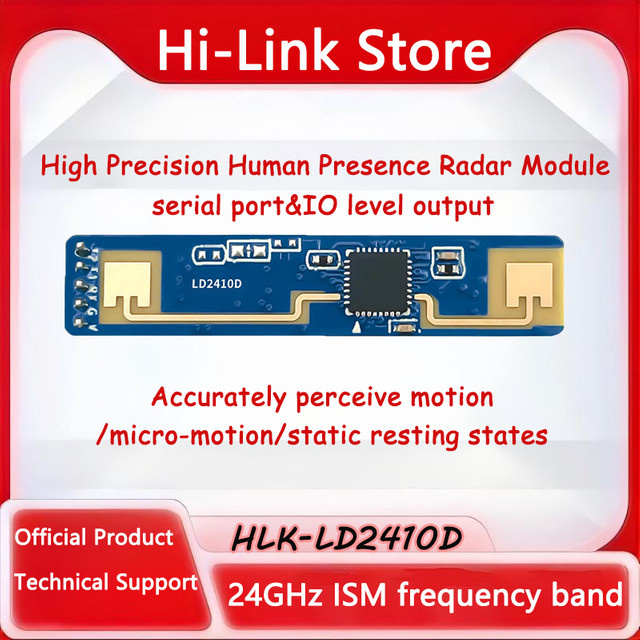 bibikoo HLK-LD2410D Testkit 24G Millimeterwellen-Radar-Sensor Modul für menschliche Präsenz in Blau - Bild 1