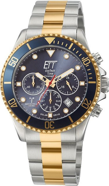 ETT Chronograph, Solar, Edelstahl, Blau, 44 mm, Herren - Bild 1