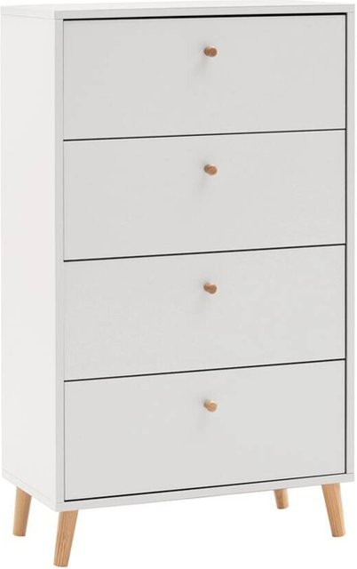Schildmeyer Kommode Bjarne Weiß B/H/T: 60,1 x 101,3 x 33 cm - Bild 1