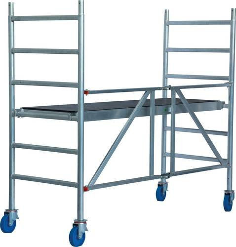 Krause STABILO Professional Aluminium Gerüst fahrbar in Silber mit einer maximalen Arbeitshöhe von 3 m - Bild 1