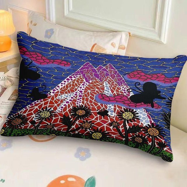 JMG Clothing Lendenwirbel-Sofa-Kissen mit Punktmuster-Kürbis-Design, Blau, B/H: 50 x 30 cm - Bild 1