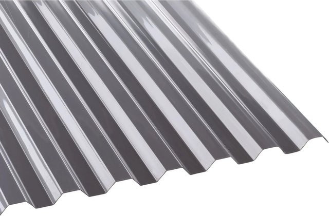 T&J PC-Spundwandplatte K76/18 Tejemacro mit Heatbloc aus Polycarbonat, Silbergrau, B: 400 cm, H: 111,5 cm - Bild 1